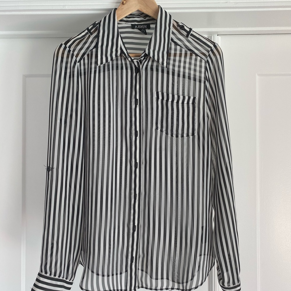 Amy Byre long-sleeve see-through shirt